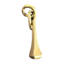 Load image into Gallery viewer, Vintage 18K Yellow Gold Blunt Twisted Nail Charm Pendant
