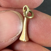 Load image into Gallery viewer, Vintage 18K Yellow Gold Blunt Twisted Nail Charm Pendant
