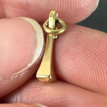 Load image into Gallery viewer, Vintage 18K Yellow Gold Blunt Twisted Nail Charm Pendant
