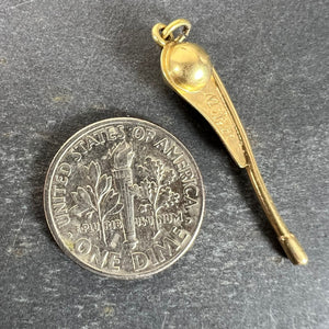 Vintage 18K Yellow Gold Sailing Yacht Boat Rudder Handle Charm Pendant