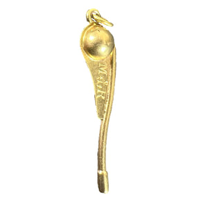 Vintage 18K Yellow Gold Sailing Yacht Boat Rudder Handle Charm Pendant