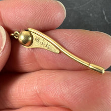 Load image into Gallery viewer, Vintage 18K Yellow Gold Sailing Yacht Boat Rudder Handle Charm Pendant
