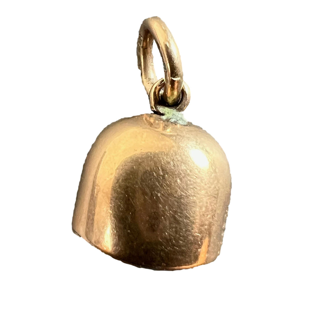 Antique 9K Rose Gold Cow Bell Charm Pendant