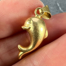 Load image into Gallery viewer, French Dolphin 18K Yellow Gold Charm Pendant
