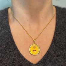 Load image into Gallery viewer, Augis French Plus Hier Ruby Diamond 18K Yellow Gold Love Charm Pendant
