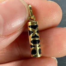 Load image into Gallery viewer, Tiki Totem 18K Yellow Gold Onyx Good Luck Charm Pendant
