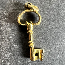 Load image into Gallery viewer, Vintage Good Luck Key 18K Yellow Gold Charm Pendant
