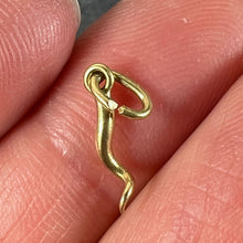Load image into Gallery viewer, 18K Yellow Gold Small Lucky Horn Cornicello Charm Pendant
