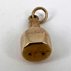 Georg Jensen 9K Yellow Gold Whisky Bottle Charm Pendant