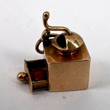 Load image into Gallery viewer, Coffee Grinder Love Heart 18K Yellow Gold Enamel Charm Pendant
