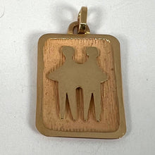 Load image into Gallery viewer, French Gemini Starsign Zodiac 18K Yellow Gold Charm Medal Pendant

