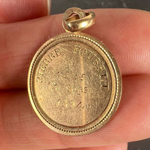 Load image into Gallery viewer, Antique French Engraved Virgin Mary 18K Rose Gold Religious Medal Pendant
