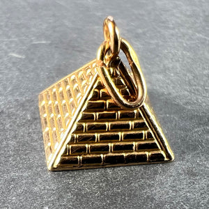 Egyptian Pyramid 18K Rose Gold Charm Pendant