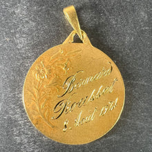 Load image into Gallery viewer, French Dropsy Virgin Mary 18K Yellow Gold Religious Medal Pendant
