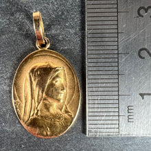 Load image into Gallery viewer, French Emile Dropsy Virgin Mary 18K Yellow Gold Religious Medal Pendant
