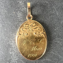 Load image into Gallery viewer, French Emile Dropsy Virgin Mary 18K Yellow Gold Religious Medal Pendant
