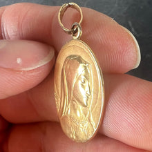 Load image into Gallery viewer, French Emile Dropsy Virgin Mary 18K Yellow Gold Religious Medal Pendant
