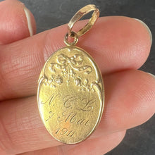 Load image into Gallery viewer, French Emile Dropsy Virgin Mary 18K Yellow Gold Religious Medal Pendant
