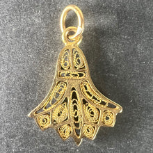 Load image into Gallery viewer, Vintage Egyptian Lotus Flower Symbol of Rebirth 18K Yellow Gold Charm Pendant
