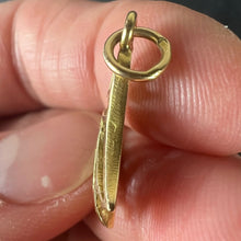 Load image into Gallery viewer, Vintage Egyptian Lotus Flower Symbol of Rebirth 18K Yellow Gold Charm Pendant
