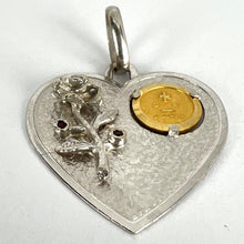 Load image into Gallery viewer, Augis UnoAErre More Than Yesterday Heart 18K Yellow White Gold Love Pendant
