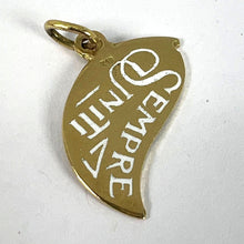 Load image into Gallery viewer, Art Deco Divisi Ma Sempre Unite 18K Yellow Gold Enamel Charm Pendant
