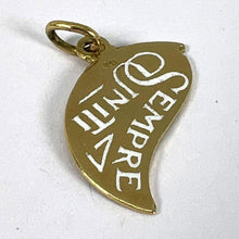 Load image into Gallery viewer, Art Deco Divisi Ma Sempre Unite 18K Yellow Gold Enamel Charm Pendant
