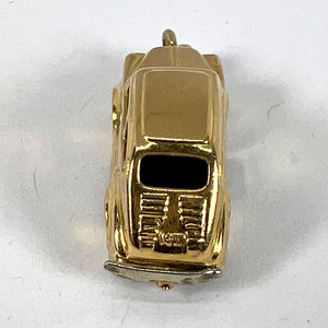 18K Yellow Gold Mechanical Saloon Car Charm Pendant