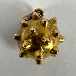Vintage Deco Sputnik Locket 18K Yellow Gold Charm Pendant