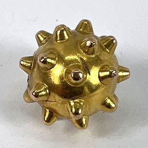 Vintage Deco Sputnik Locket 18K Yellow Gold Charm Pendant