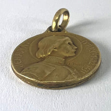 Load image into Gallery viewer, French Dropsy ORIA Joan of Arc Rolled 18K Yellow Gold Charm Pendant
