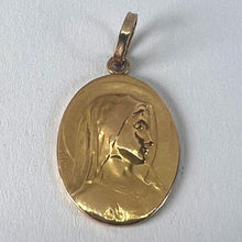 Load image into Gallery viewer, French Emile Dropsy Virgin Mary 18K Yellow Gold Religious Medal Pendant
