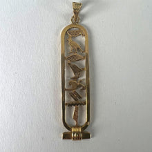 Load image into Gallery viewer, Egyptian Hieroglyphics Tablet 18K Yellow Gold Charm Pendant
