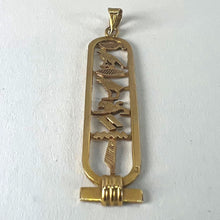 Load image into Gallery viewer, Egyptian Hieroglyphics Tablet 18K Yellow Gold Charm Pendant
