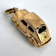 Load image into Gallery viewer, Italian 18K Yellow Gold Mechanical Saloon Car Charm Pendant
