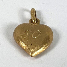 Load image into Gallery viewer, Vintage Italian 18K Yellow Gold Puffy Heart 60 Charm Pendant
