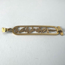 Load image into Gallery viewer, Egyptian Hieroglyphics Tablet 18K Yellow Gold Charm Pendant
