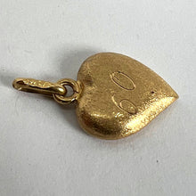 Load image into Gallery viewer, Vintage Italian 18K Yellow Gold Puffy Heart 60 Charm Pendant
