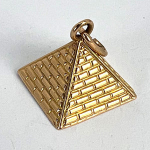 Egyptian Pyramid 18K Rose Gold Charm Pendant