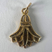 Load image into Gallery viewer, Vintage Egyptian Lotus Flower Symbol of Rebirth 18K Yellow Gold Charm Pendant
