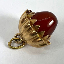 Load image into Gallery viewer, Large Acorn Carnelian Chalcedony 18K Yellow Gold Charm Pendant
