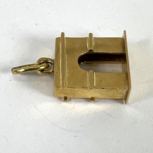 Vintage French Arc de Triomphe 18K Yellow Gold Charm Pendant