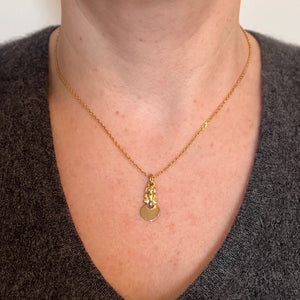 Yellow Gold Plated Inca Frog Drop Charm Pendant