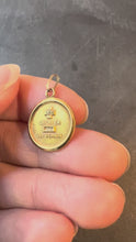 Load and play video in Gallery viewer, Augis French More Than Yesterday 18K Yellow Gold Diamond Love Charm Pendant
