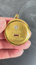 Load and play video in Gallery viewer, Extra Large Augis Plus Qu’Hier Ruby Diamond 18K Yellow Gold Love Pendant

