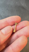 Load and play video in Gallery viewer, Vintage 18K Yellow Gold Blunt Twisted Nail Charm Pendant
