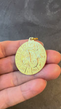 Load and play video in Gallery viewer, Italian Capricorn Zodiac 18K Yellow Gold Charm Pendant
