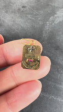 Load and play video in Gallery viewer, Augis Plus Qu’Hier 18K Yellow White Gold Enamel Ruby Love Charm Pendant
