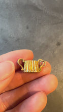 Load and play video in Gallery viewer, Vintage 9K Yellow Gold Double Handled Pot Charm Pendant
