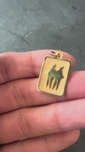 Load and play video in Gallery viewer, French Gemini Starsign Zodiac 18K Yellow Gold Charm Medal Pendant
